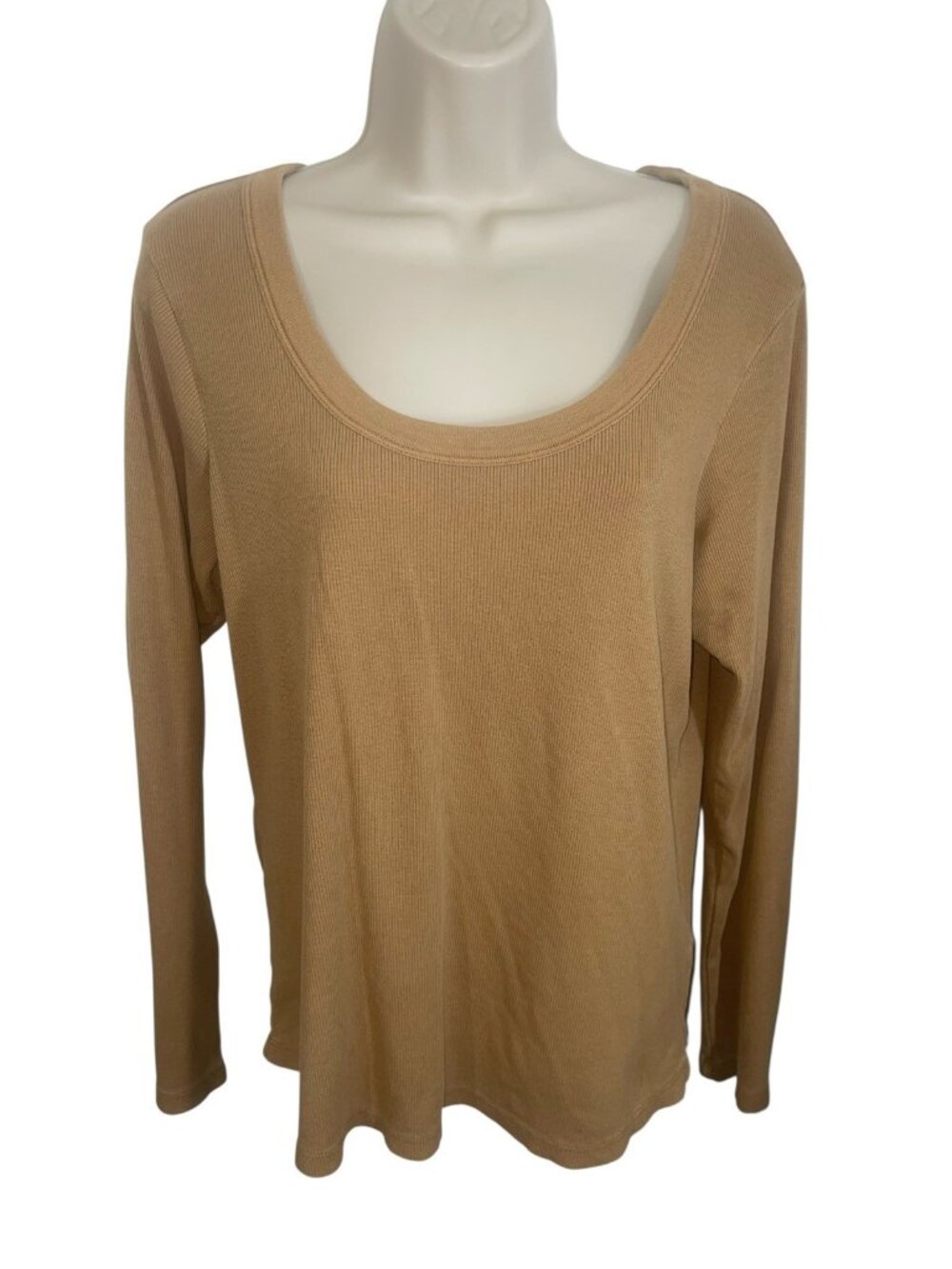 TREASURE & BOND Women's Size XL Ribbed Long Sleeve Tee